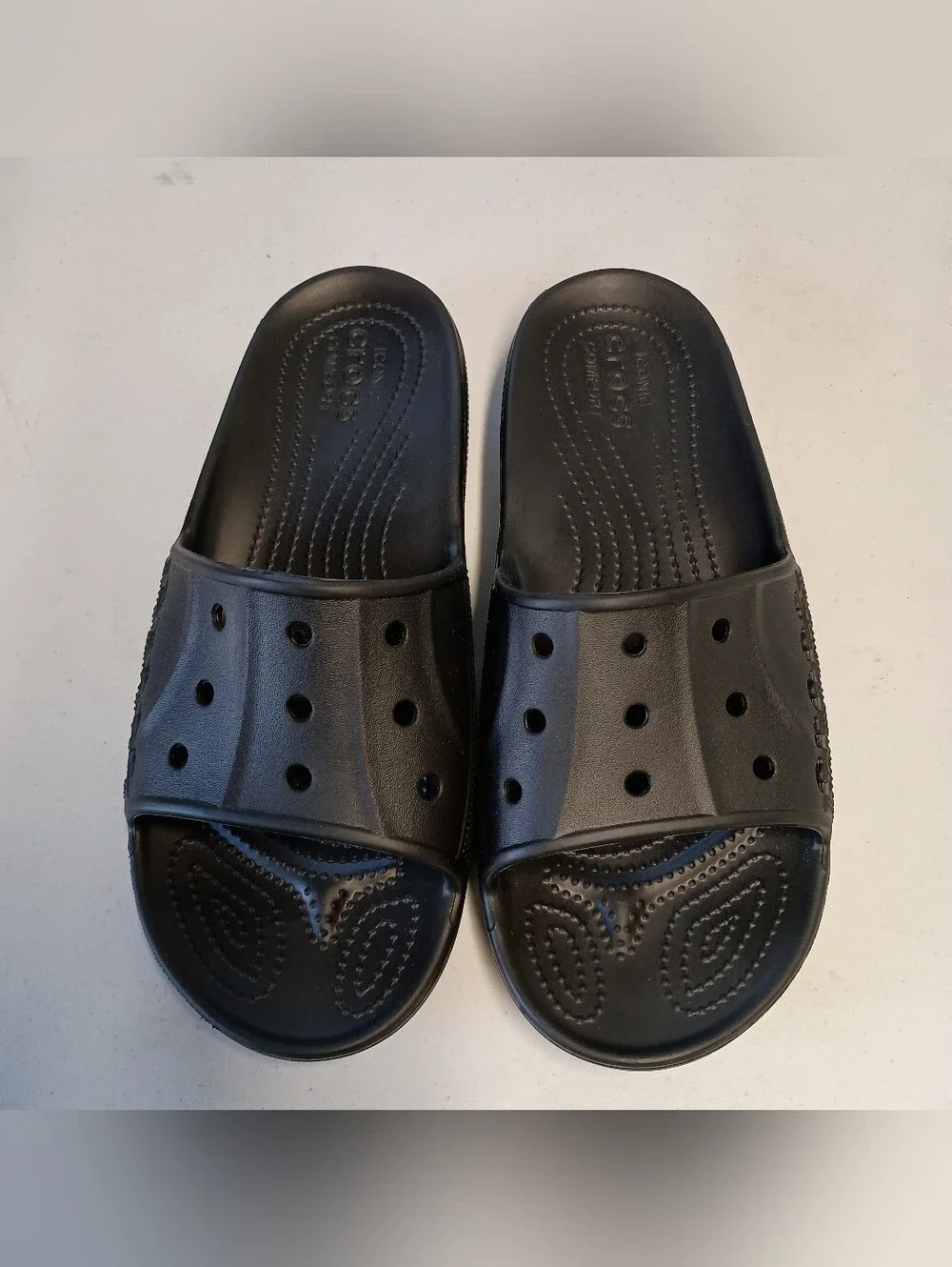 Crocs Baya II Slide Sandals Black Unisex Mens 10/Womens 12 Slip On Comfort NWOT